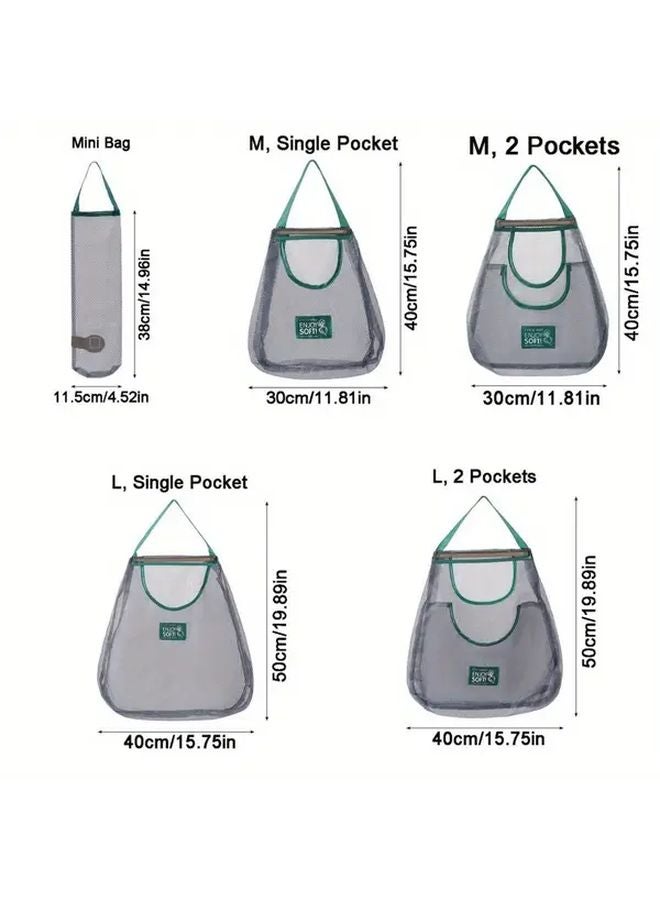 Large Mesh Hanging Storage Bag For Kitchen Garlic Onion Fruits Vegetables - Image 3